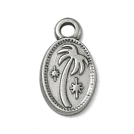 304 прелести нержавеющей стали, овал с пальмой