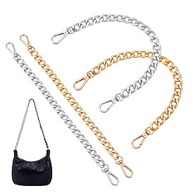 4шт 2 цвета алюминиевая сумка с цепочкой для снаряжения плечевые ремни, с поворотными застежками сплава, для аксессуаров для замены сумок