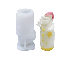 3D Christmas Santa Claus DIY Candle Silicone Molds, for Scented Candle Making