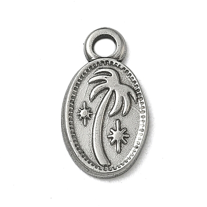 304 прелести нержавеющей стали, овал с пальмой