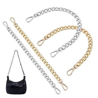 4шт 2 цвета алюминиевая сумка с цепочкой для снаряжения плечевые ремни, с поворотными застежками сплава, для аксессуаров для замены сумок