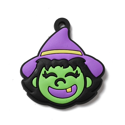 Witch PVC Pendants, for Halloween