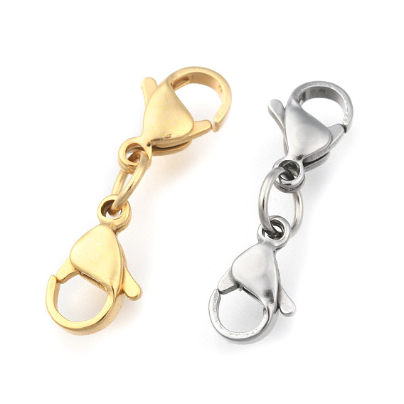 304 нержавеющая сталь застежка когтя омара, с прыжковых колец