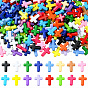 560 шт 16 цвета непрозрачные акриловые бусины, крестик