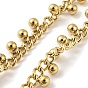 304 Stainless Steel Round Ball Charms Link Chain Necklaces