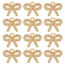 12 латунные подвески шт., со стразами, бантом