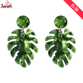 Stylish Acrylic Leaf Earrings in 5 Colors - JURAN Tree Leaf Dangle Earrings