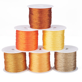 6 рулоны 6 цвета 6-слойная полиэфирная металлизированная нить, для вышивки и изготовления плетеных браслетов своими руками