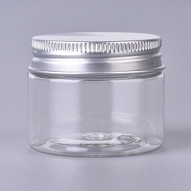 Plastic Empty Cosmetic Containers, with Aluminum Screw Top Lids