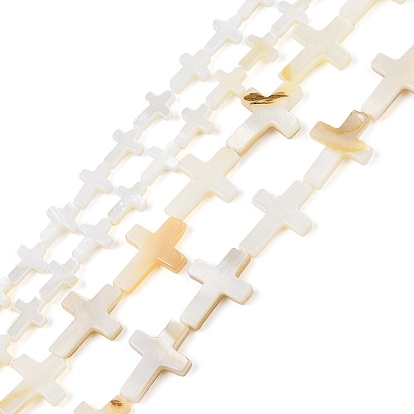 Естественных пресноводных оболочки бисер нитей, крестик