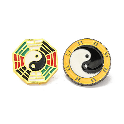 Eight-Diagram Tactics with Yin Yang Enamel Pin, Alloy Badge for Backpack Clothes