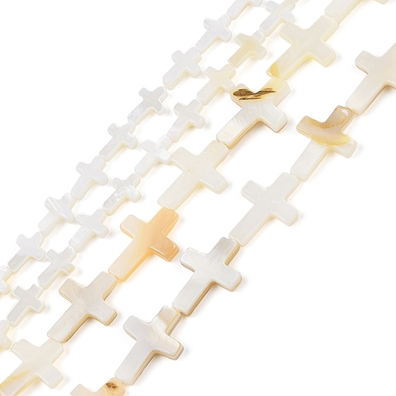 Естественных пресноводных оболочки бисер нитей, крестик