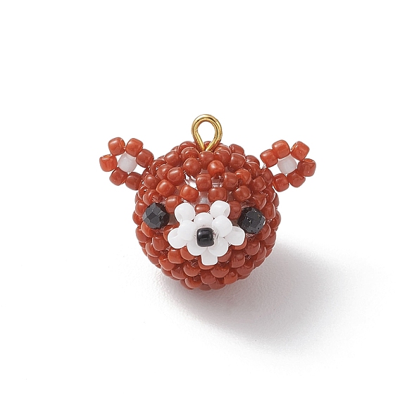 Подвески из натуральной черной шпинели с ограненными круглыми бусинами и стеклянными бусинами, рождественские подвески в виде оленей с железными петлями, золотые