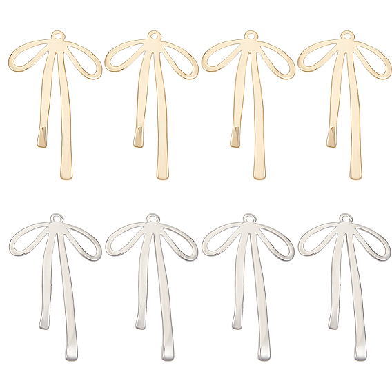 8 шт. 2 цвета латунные подвески, бантом прелести