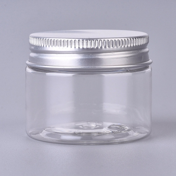 Plastic Empty Cosmetic Containers, with Aluminum Screw Top Lids