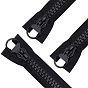 3Pcs Polyester Zippers for Garment Accessories, Resin Zipper Lifting Rings for Sewing Bags