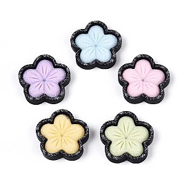 Кабошоны из непрозрачной смолы сакуры