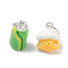 Подвески из эмали и сплава, напитки чары, платина