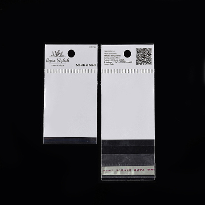 Black Logo Header Cellophane Bags, Rectangle Self Adhesive Seal Bag with Hanging Hole