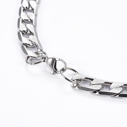 304 Stainless Steel Curb Chains Jewelry Sets, Necklaces & Bracelets