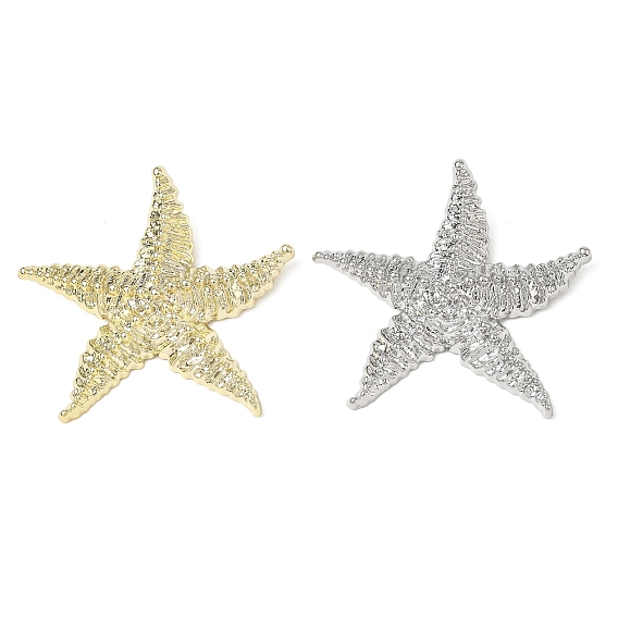 Alloy Big Pendants, Textured Starfish Charms