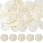 60 шт. плоские круглые подвески из ракушек капиз