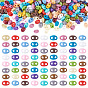 300 pièces de perles de rocaille en verre opaque de couleurs, 2-trou, ovale
