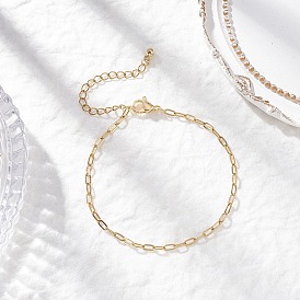 304 женские браслеты-цепочки со скрепками из нержавеющей стали, с пластиковым круглым брелоком ccb