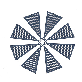 430 из нержавеющей стали филигранные подвески, окрашеные, гравированные металлические украшения, треугольные