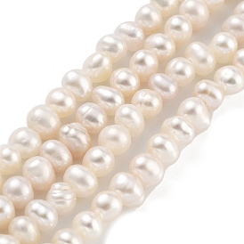 Natural Cultured Freshwater Pearl Beads Strands, Potato