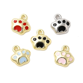 Сплав эмали прелести, стойки покрытие, долговечный, без свинца, без кадмии и без никеля, светлое золото/платина, очарование отпечатка лапы