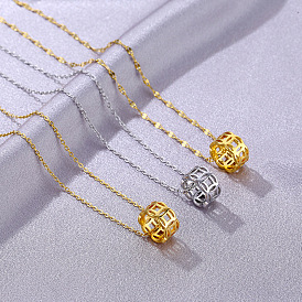 Ретро-стиль 303 подвеска в виде круга из нержавеющей стали в форме монеты для женщин