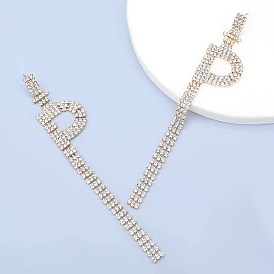 Fashionable Tassel Earrings with Letter P for Women's Personality and Style