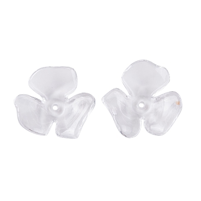 Transparent Acrylic Bead Caps, Flower
