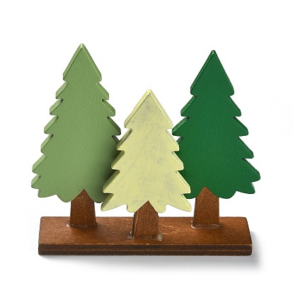 Christmas Theme Ornaments, Wooden Christmas Tree Home Desktop Display Decoration