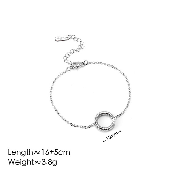 Кольцо 304 из нержавеющей стали ссылка браслеты, браслеты-цепочки для женщин