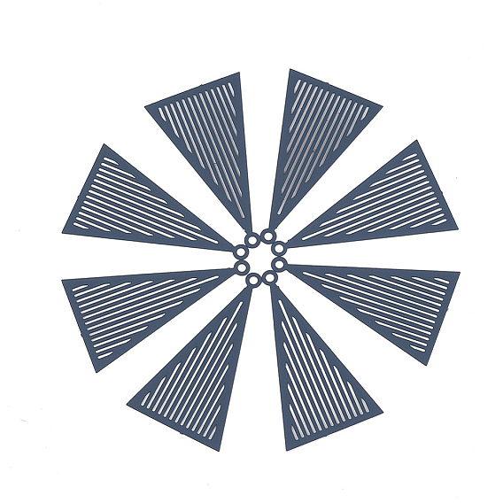 430 из нержавеющей стали филигранные подвески, окрашеные, гравированные металлические украшения, треугольные