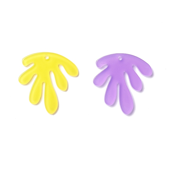 Transparent Acrylic Pendants, Leaf