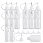 Plastic Glue Bottles Sets, with Steel Pin and Mini Transparent Plastic Funnel Hopper