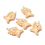 Opaque Resin Pendants, Platinum Tone Iron Loop, Imitation Biscuits, Pikachu