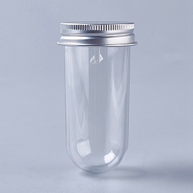 Contenants de perles tubes en plastique transparent, avec couvercle