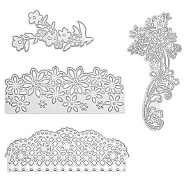 Frame Carbon Steel Cutting Dies Stencils, for DIY Scrapbooking/Photo Album, Decorative Embossing DIY Paper Card, Flower & Lace