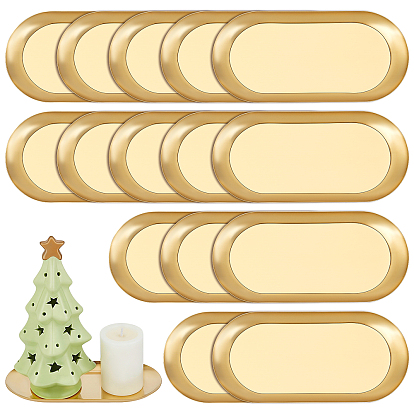 20Pcs 304 Stainless Steel Jewelry Plates, Oval
