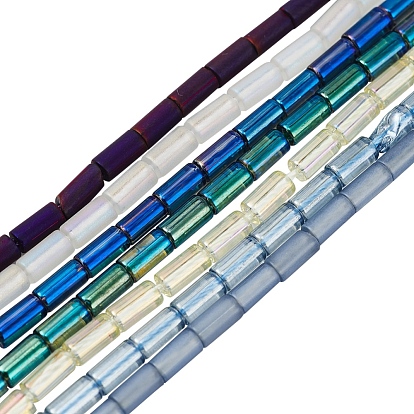 7 Strands 7 Style Electroplate Glass Beads Strands, Column
