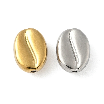 304 из нержавеющей стали бусы, ионное покрытие (ip), кофейный боб