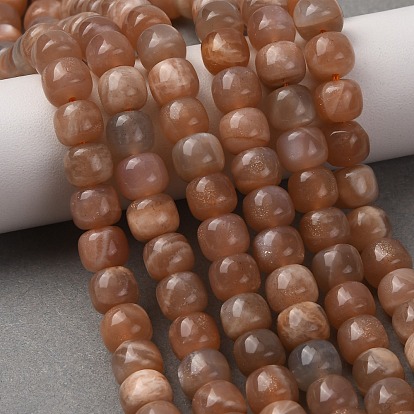 Natural Sunstone Beads Strands, Old Style Barrel Beads