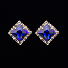 Fashionable Square Crystal Earrings - Unique, Sparkling, Statement Jewelry.