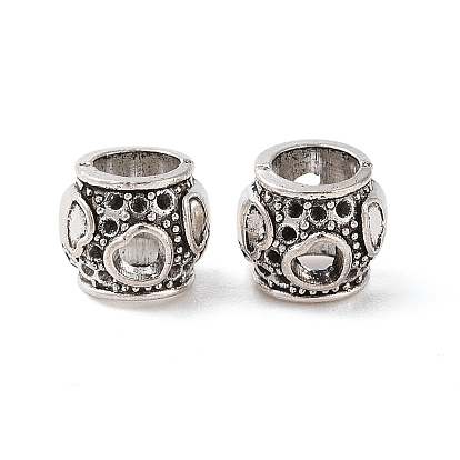 Европейские сплавочные бусины тибетского стиля , без кадмия и без свинца, бусины с большим отверстием, RONDELLE с сердцем