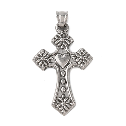 304 из нержавеющей стали большие кулоны, крестик