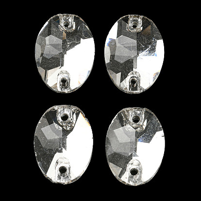 Подвески для стеклянных разъемов, граненые, овальные связи